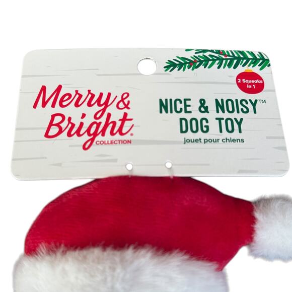 Merry & Bright Penguin Double Squeaker Dog Toy Noisy Plush Festive Winter Play - Picture 3 of 5